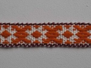 Kirivöö järjehoidja viis kaheksakanda oranž madarapunaste äärtega