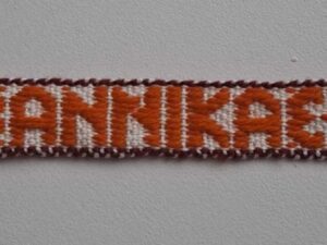 Kirivöö järjehoidja Annika oranž madarapunase äärega